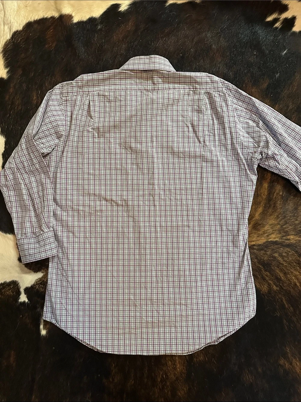 Polo by Ralph Lauren Regent Classic Fit Shirt, Purple Green White Plaid Cotton